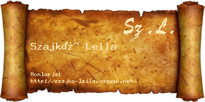 Szajkó Leila névjegykártya