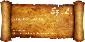 Szajkó Leila névjegykártya