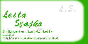 leila szajko business card